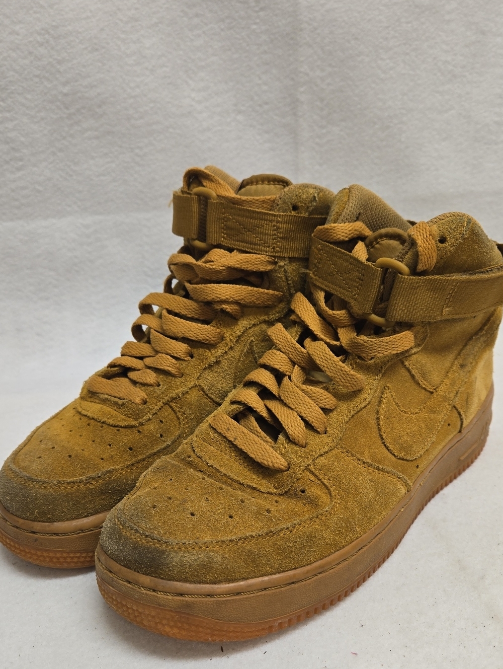 Nike High-Top Suede Sneakers in Wheat Brown